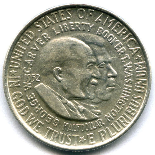 1/2 доллара 1952. США XF (Букер Т. Вашингтон и Джордж Вашингтон Карвер)