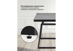 Керамический стол Woodville Джек 140(200)х80 серый мрамор larka grey, черный, ножки черные