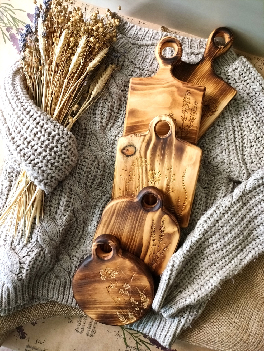 Доска разделочная из дерева сервировочная RD132