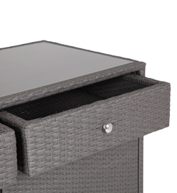 "Мальта" тумба плетеная из искусственного ротанга, цвет графит