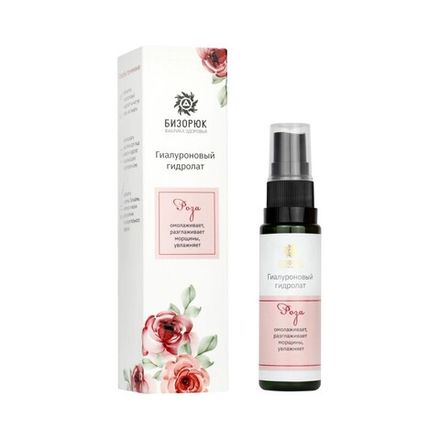 Гидролат гиалуроновый Роза, пластик, 30 мл, "Бизорюк" Бизорюк - Фабрика Здоровья