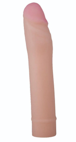 Телесная насадка-удлинитель из неоскин - 19,5 см. (Цвет: телесный)