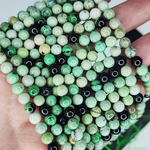 Гранат Андрадит, зеленый гранат, гладкий шар, р-р 6.3мм, цена за нить 10 см