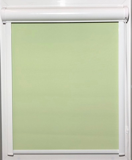 Рулонная штора Миникассетная Фантазия С (Uni 2), ткань Prima 3030-54, цвет светло-зеленый