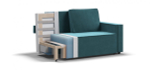 Диван Норд двухместный Велюр Монолит зеленый