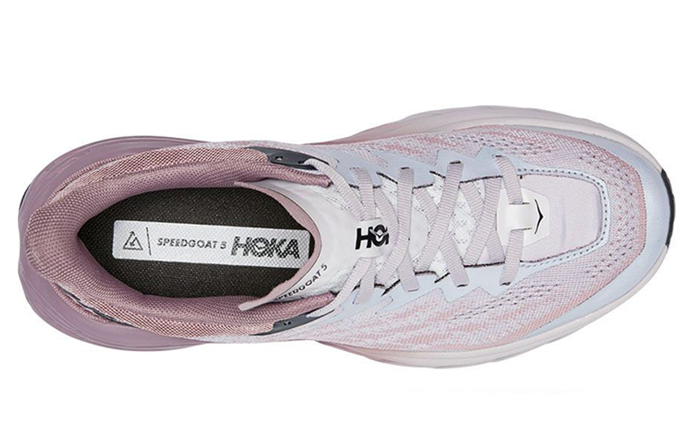 HOKA ONE ONE Speedgoat 5 comfortable and simple fabric shock absorption, non-slip, wear-resistant, breathable, low-top cross-country running shoes women's purple and black