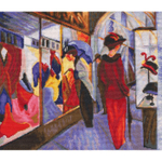 Название по-русски:	Парижские витрины¶Размер кадра, см:	46x40¶Тип канвы, каунт:	Аида 11¶Клеток на см