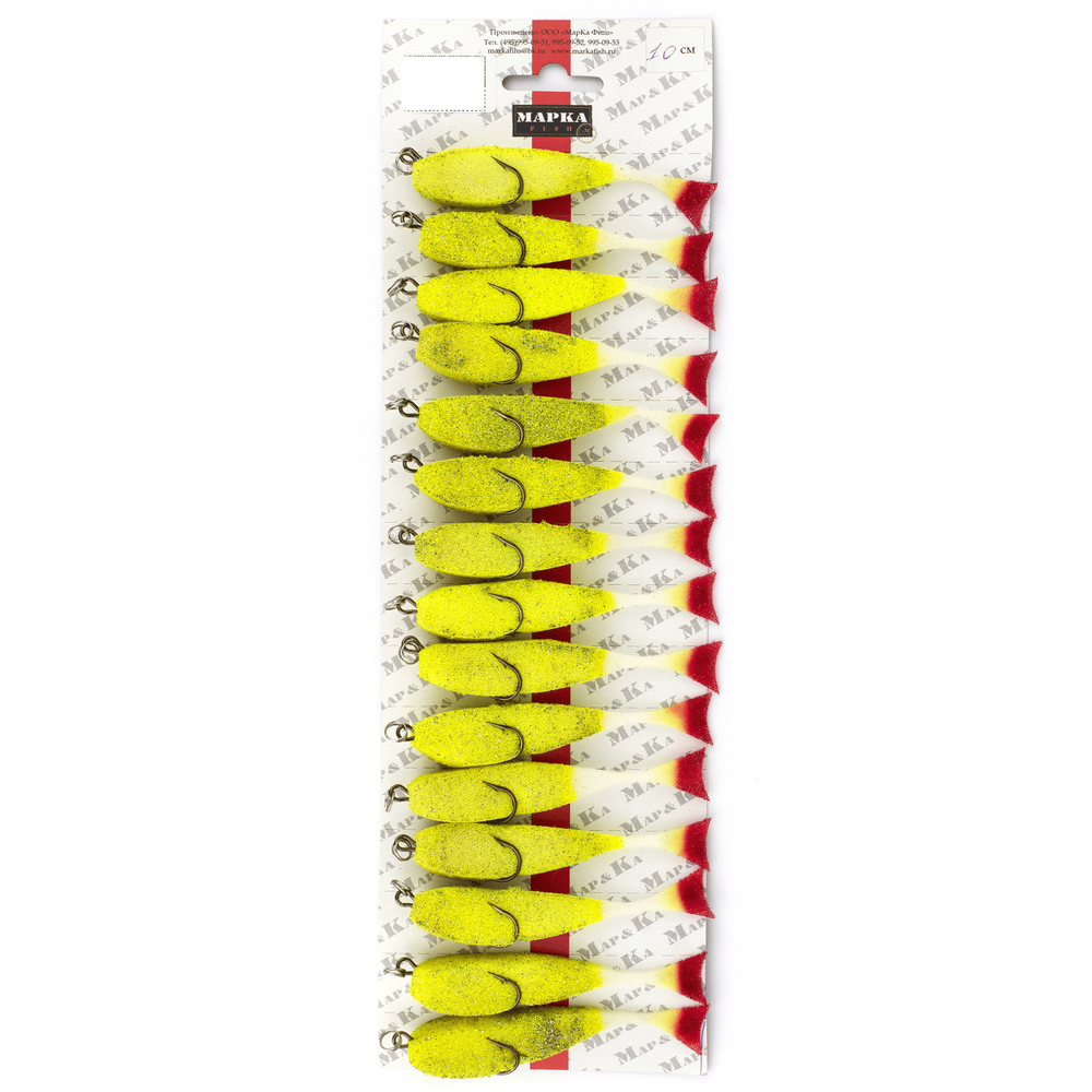 Поролоновая рыбка "Марка" мерцающая, 10см (15шт/уп)