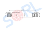 Амортизатор кабины 227/248, O/O, 14x40/14x40 DAF (CB0042) SORL