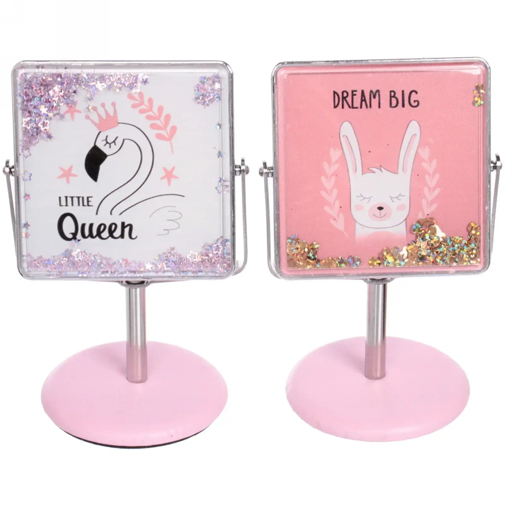 Зеркало настольное на ножке «Stylish image - Сладкие мечты», квадрат, 8*14 см (картон. коробка)