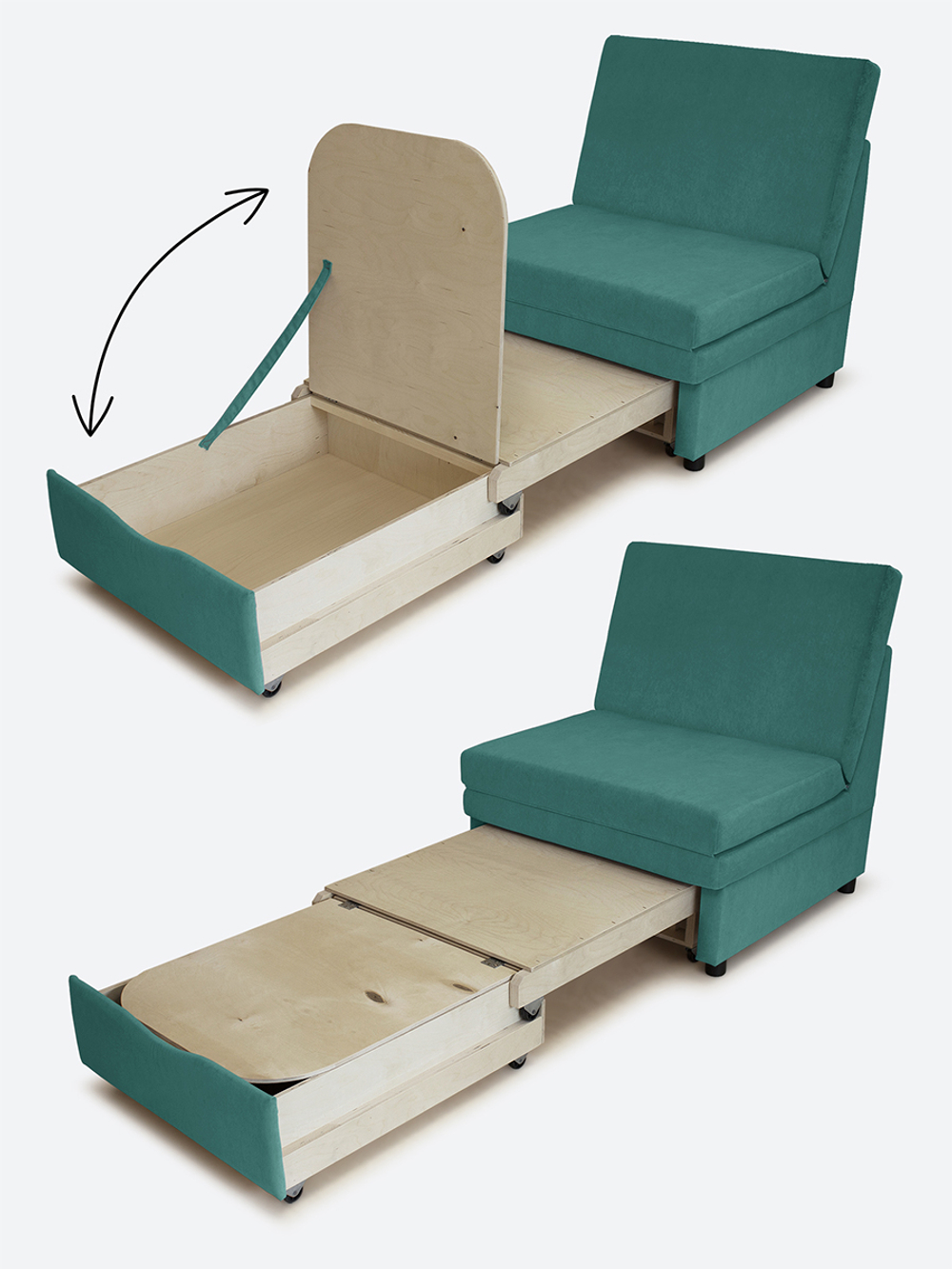 Кресло-кровать "Экономик" 80 см