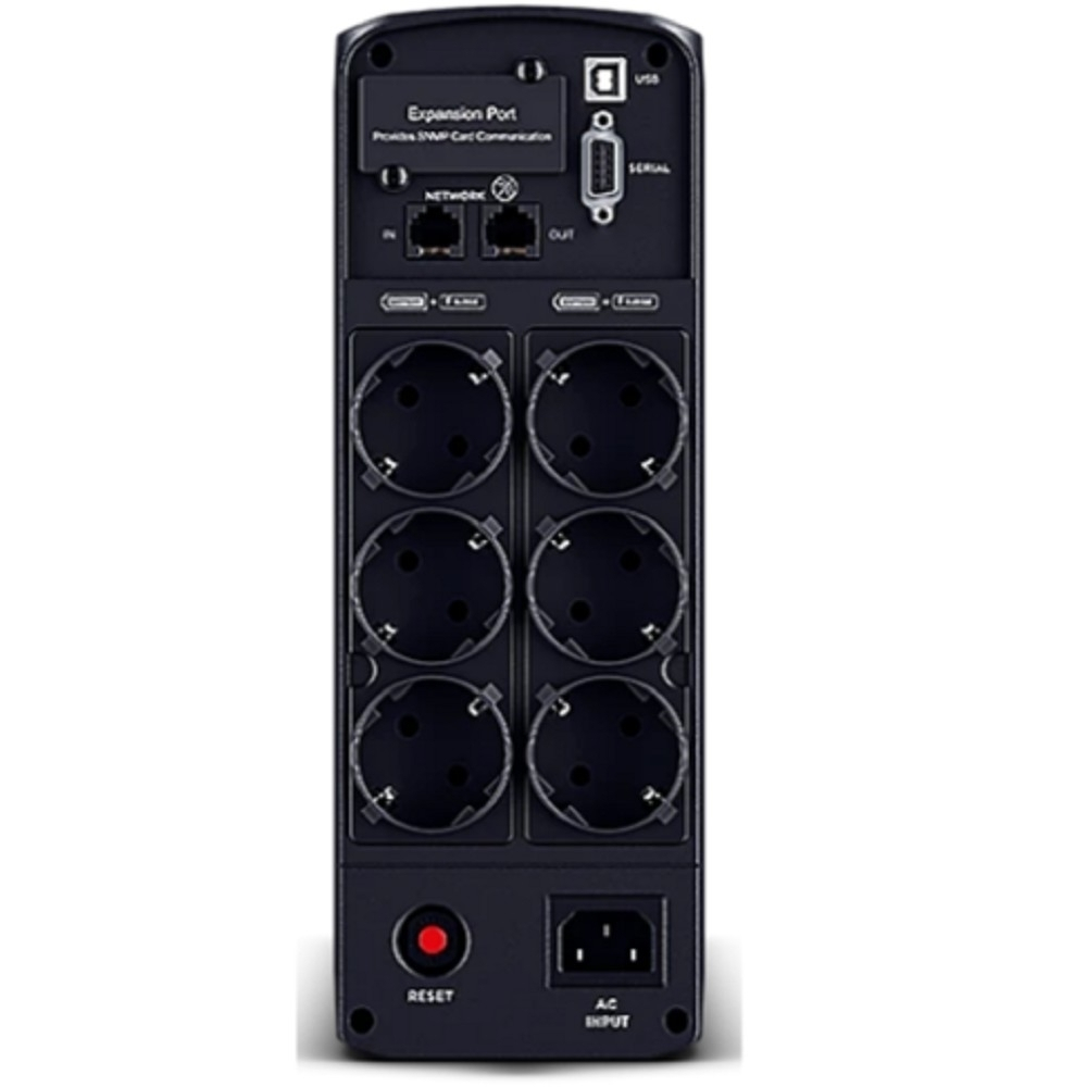 Источник бесперебойного питания CyberPower CP1600EPFCLCD ИБП (Line-Interactive, Tower, 1600VA/1000W USB/RS-232/RJ11/45/USB/SNMPslot charger A/С (6 EURO) 12В/9 Ач х 2 NEW)