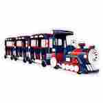 Детский поезд безресльсовый «Синий жужжик», 3 вагона, 19 мест, для ТРЦ