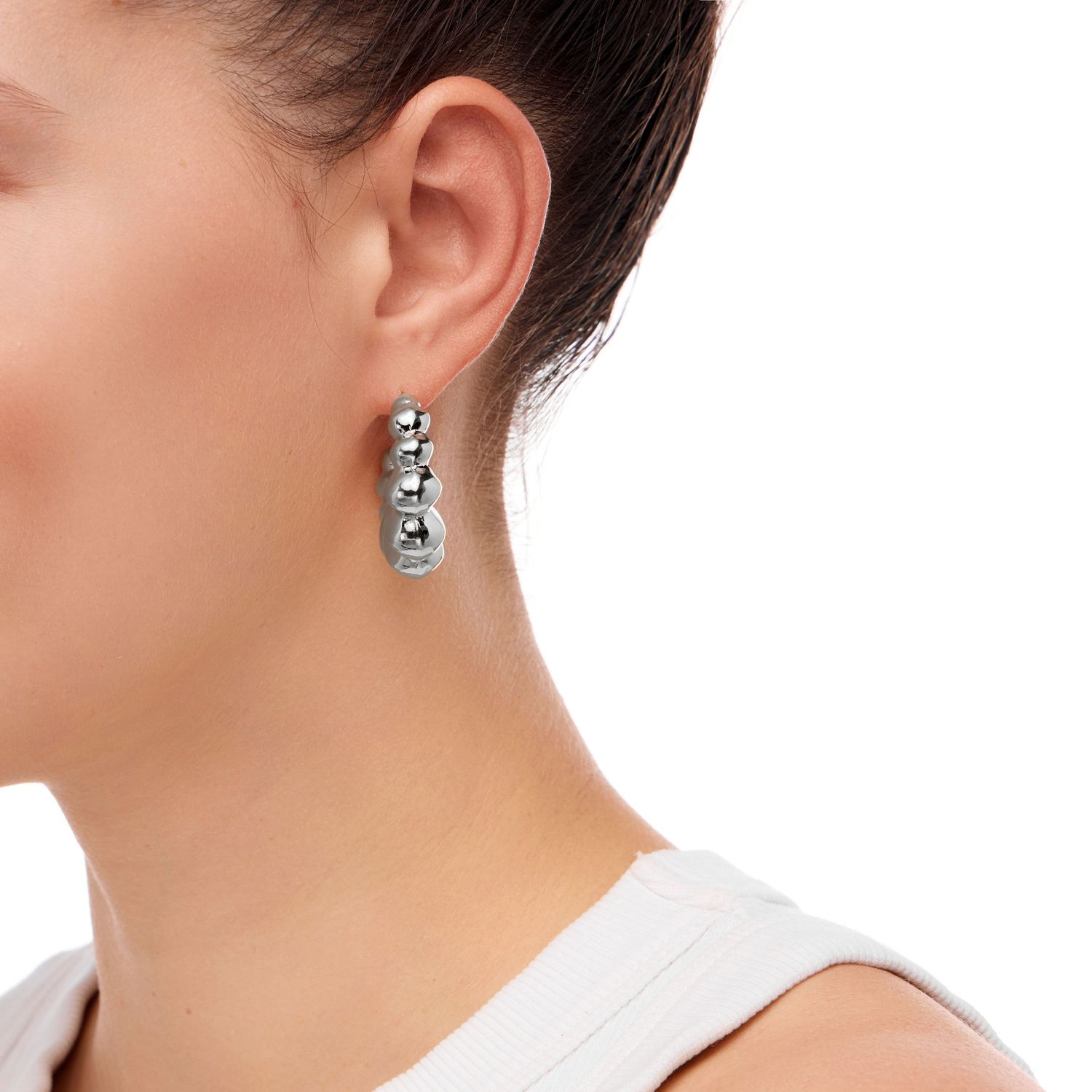 Серьги Croissant Earrings - Silver