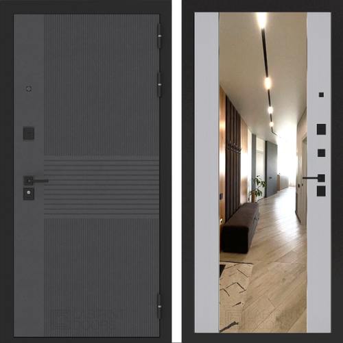 Бункер 05 - зеркало МАХ серый рельеф софт