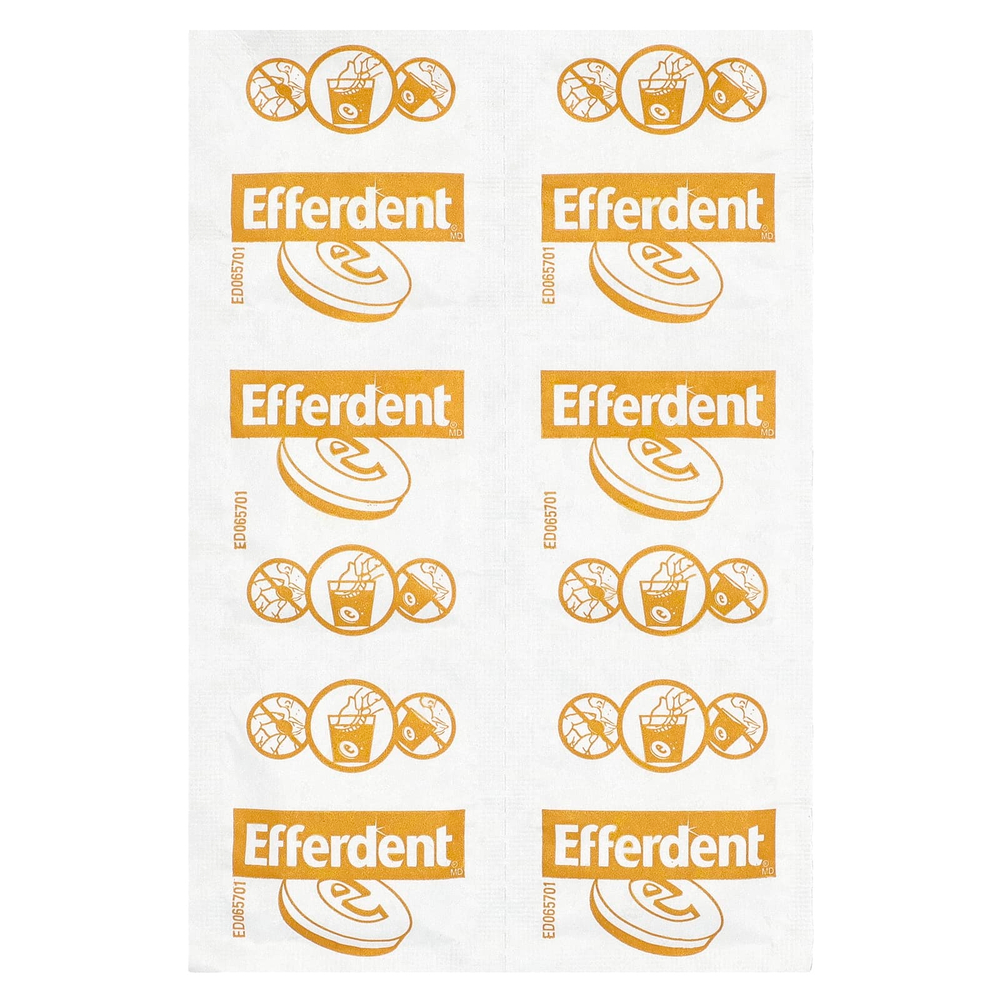 Efferdent, Антибактериальное очищающее средство для зубных протезов, ночное очищение, 90 таблеток