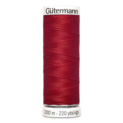 01 Нить Sew-All 100/200 м для всех материалов, 100% полиэстер Gutermann 748277 (046 бургундский)