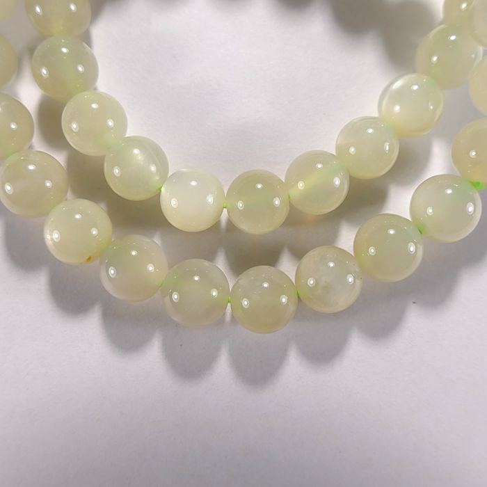 Бусина из лунного камня зеленого (Мадагаскар), шар гладкий 8мм