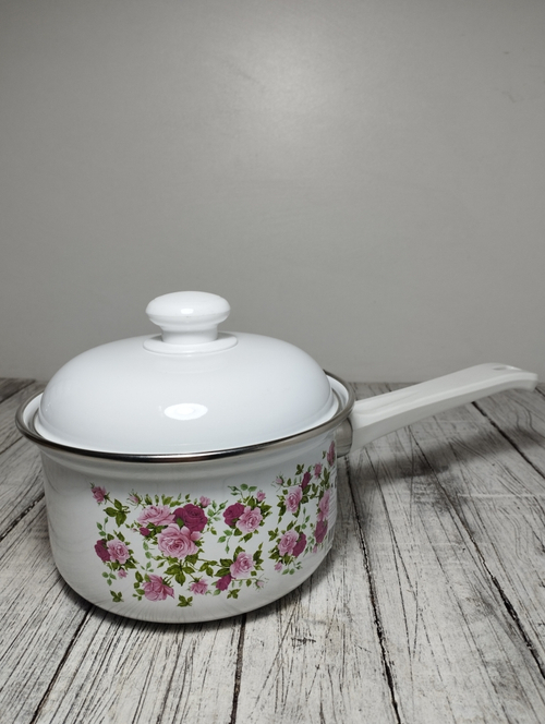 Кастрюля 1,0л цилин с 1 ручкой Китайская роза С1607/4АП