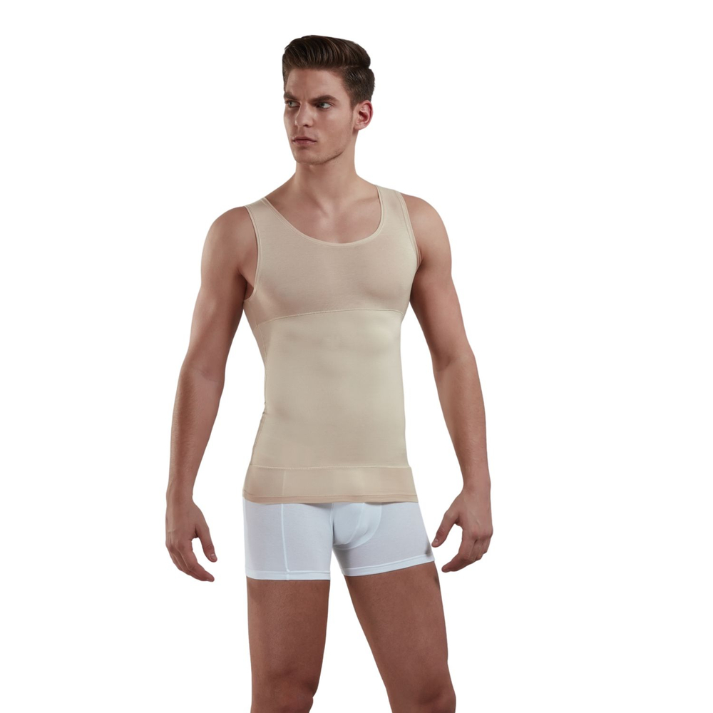 Мужская утягивающая +size майка-корсет Doreanse Shape (Размер: 5X) (Цвет: бежевый)