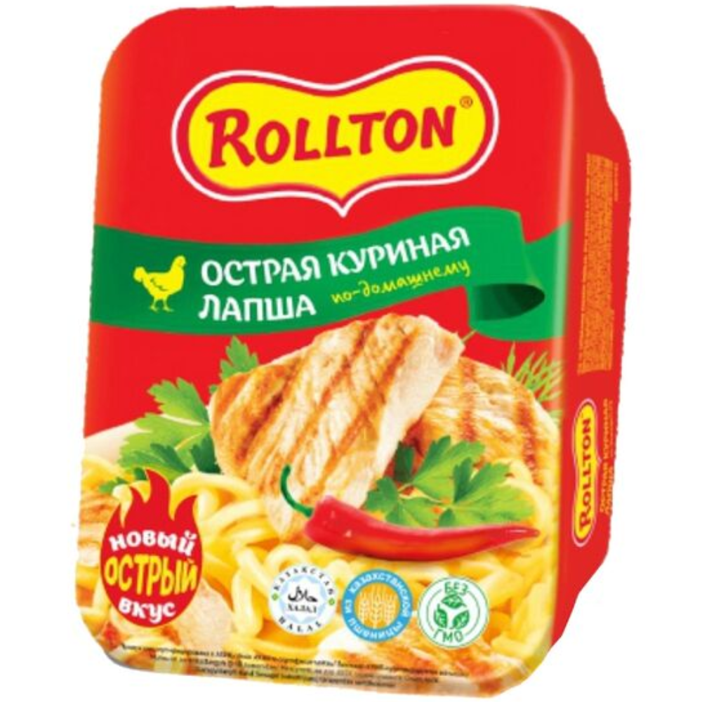 Лапша Роллтон Куриная острая лоток 90 гр