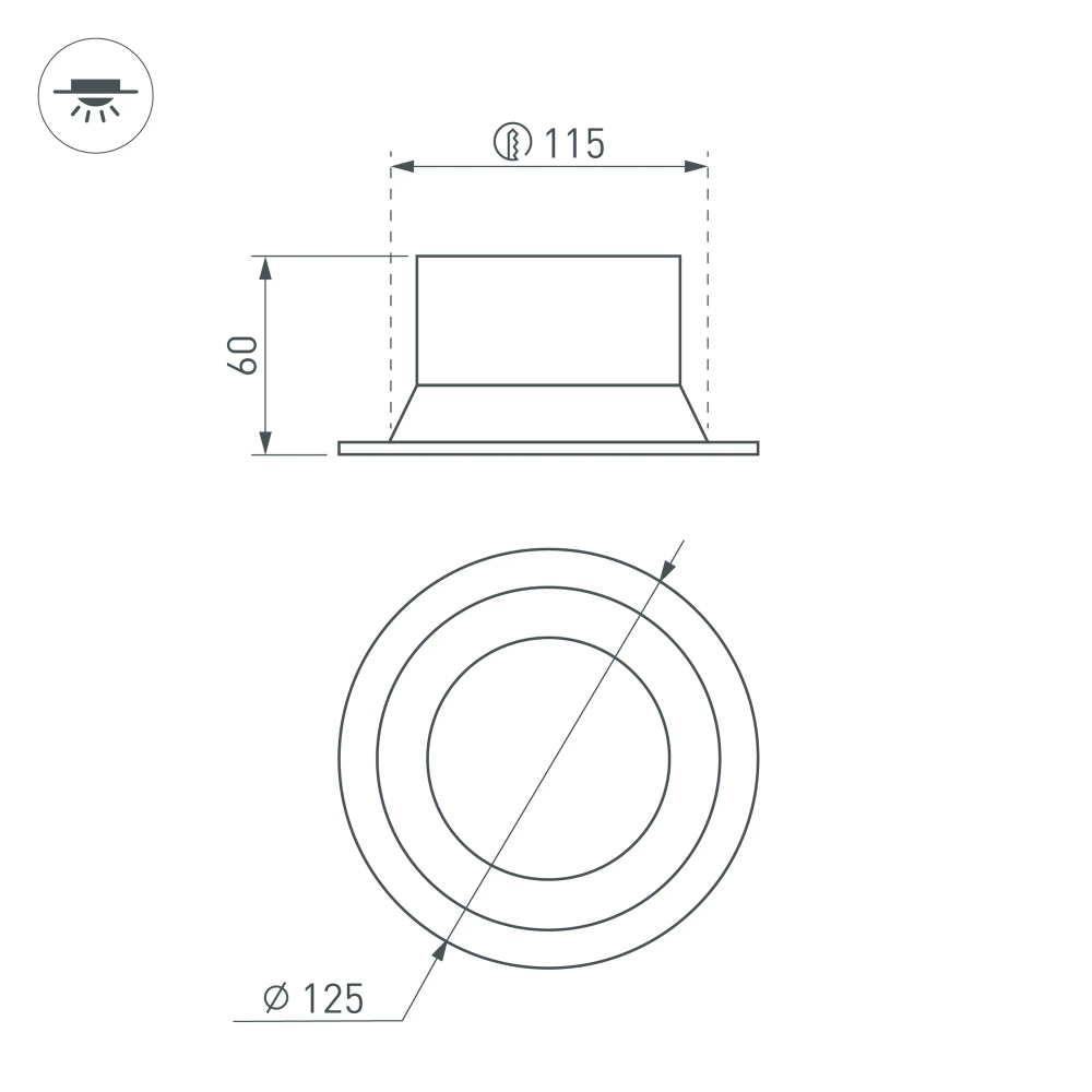 Светильник MS-BREEZE-BUILT-R125-16W Day4000 (BK, 85 deg, 230V) (Arlight, IP20 Металл, 3 года) 035614