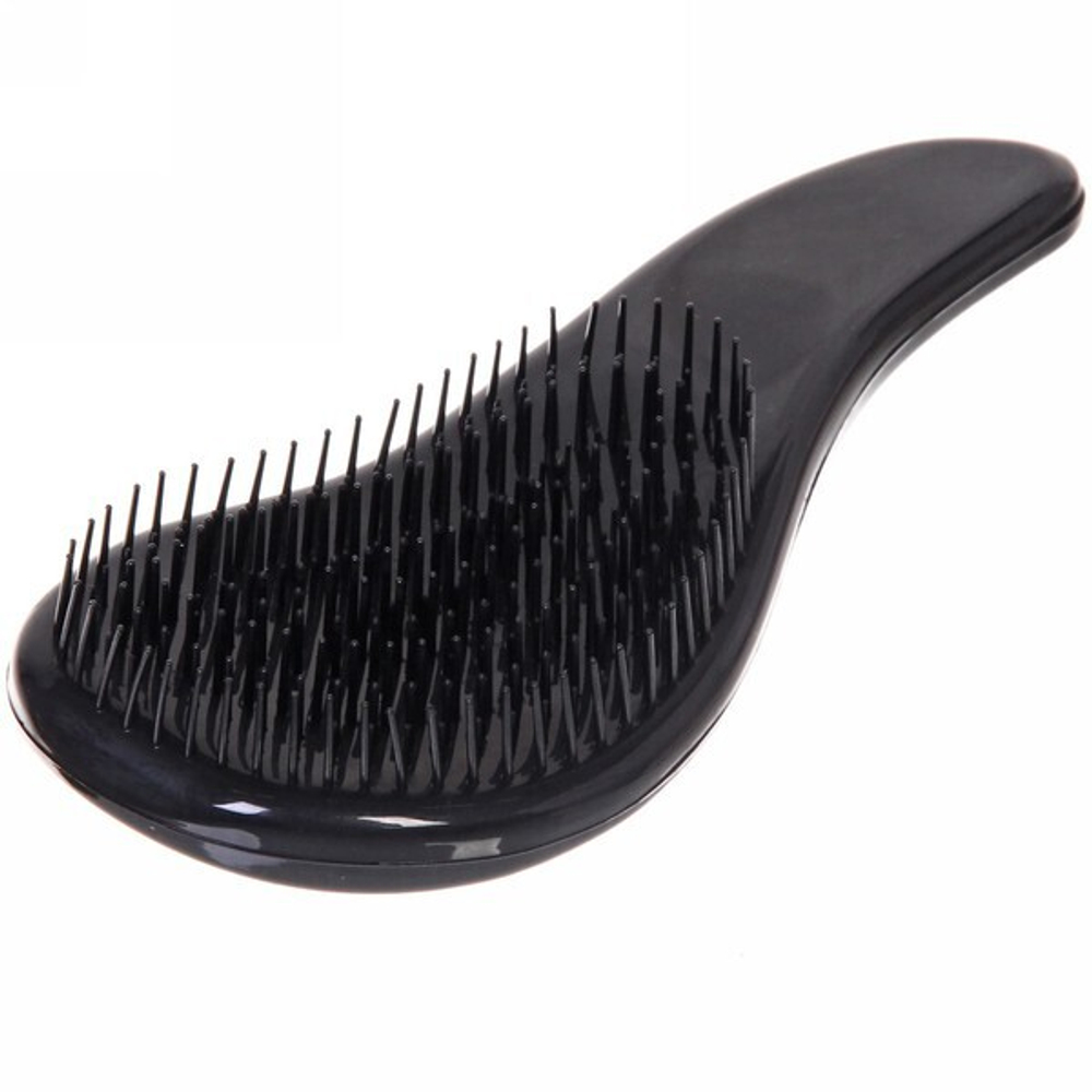 Расческа массажная «Компактная-капля», цвет черный, 15см