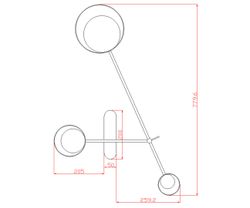 Kink Light 2209-40,36-19 Бра Акси латунь/черный Led 23W