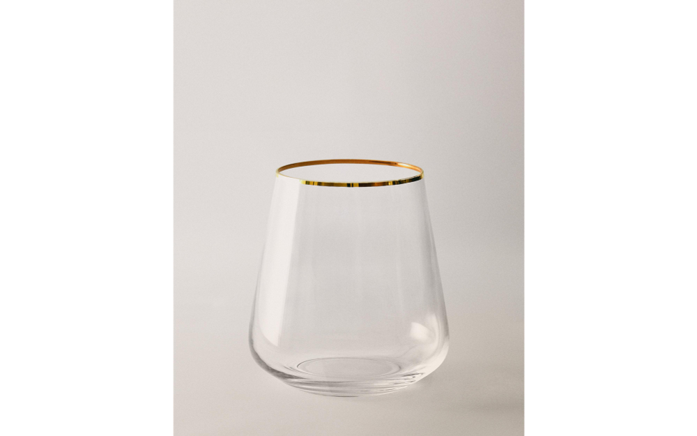 Zara Home стакан из стекла, цвет золотой, 10 см