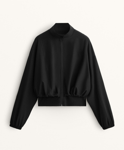 Oysho Техническая куртка с длинными рукавами, черный