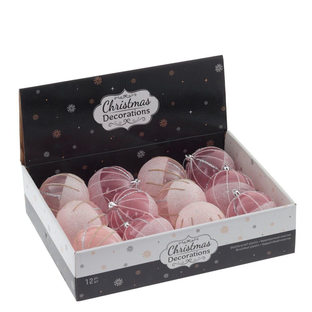 GAEM Набор из 12шт Украшение новогоднее "Шар", D 8 см, L35 W27 H9 см