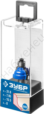 ЗУБР 31,8x17мм, радиус 8мм, фреза кромочная калевочная №7