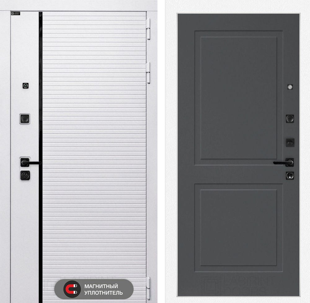 Дверь входная Лабиринт ROYAL 11 Графит софт металлическая