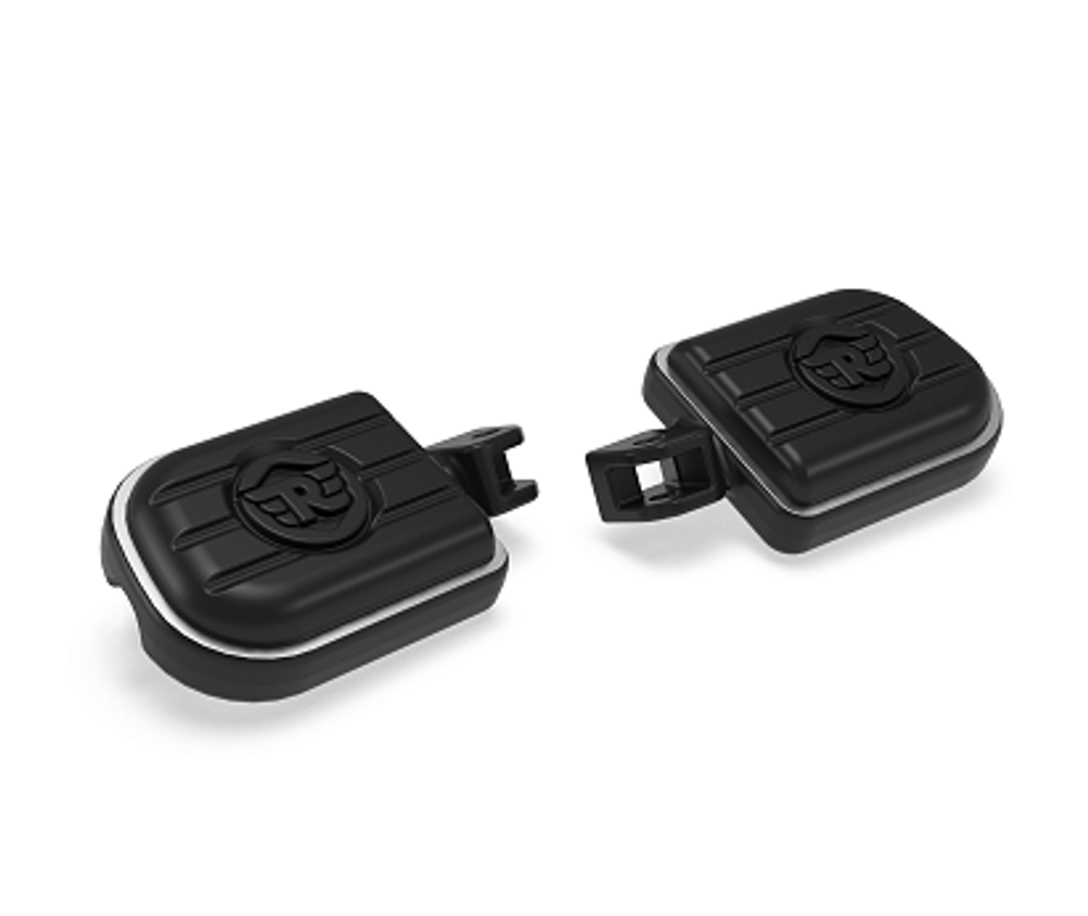 Подножки пассажира черные Deluxe Royal Enfield Black Deluxe Passenger Footpegs KXA00250