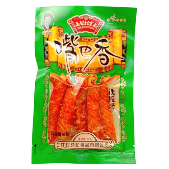 Мясо соевое Острая палочка с кунжутом Maojinsong зеленая, 75 гр (Китай)