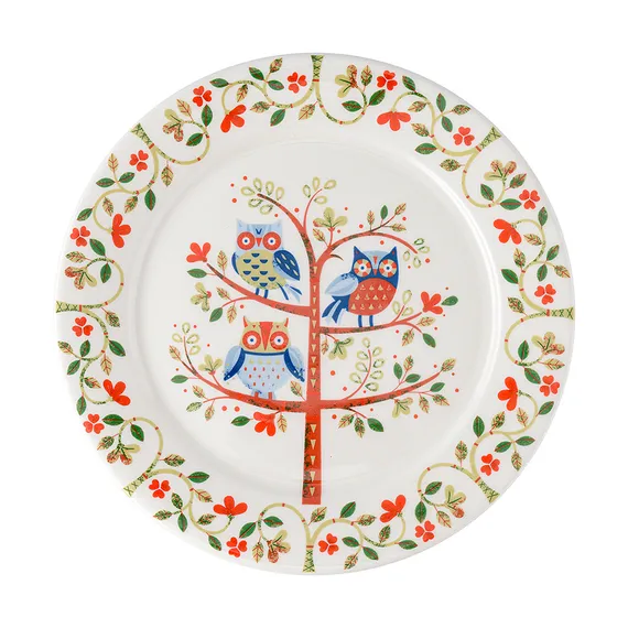 Набор тарелок owl из коллекции birds of paradise в подарочной упаковке, D21 см, 2 шт.