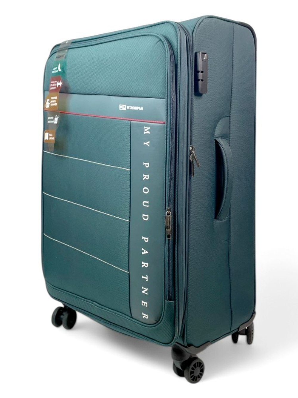 Большой чемодан Mironpan 50129, Бирюзовый, L