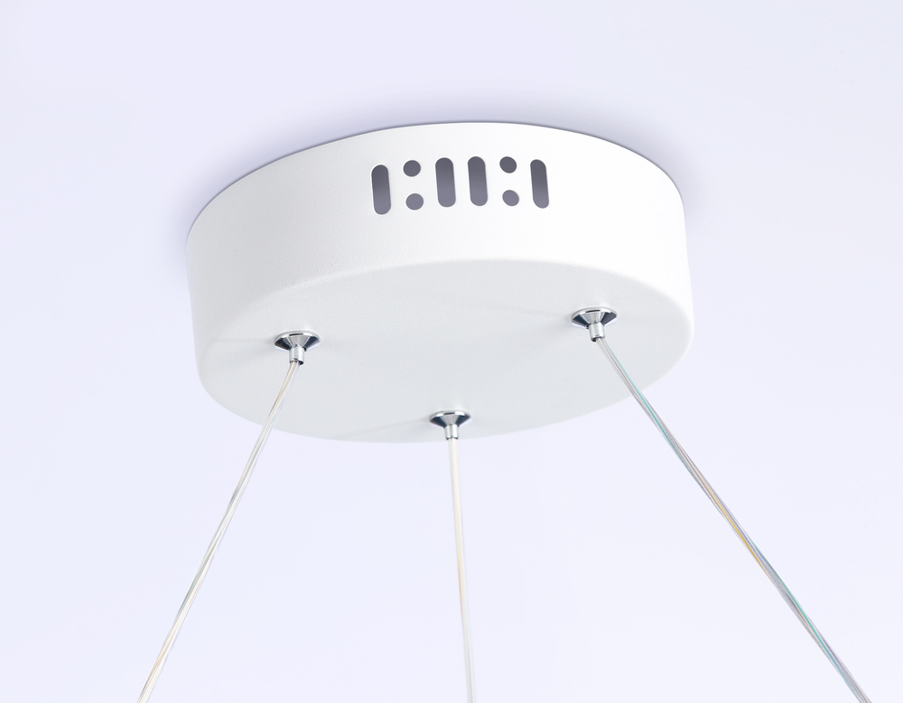 Светильник светодиодный подвесной с пультом FL51772/2+6 WH белый 3000K/4200K/6400K 58W D600/380*1200 (ПДУ ИК)