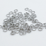 Колечки соединительные, цвет серебро (родий), размер 3 мм, толщина 0,5 мм, цена за 1 грамм (около 65 шт)