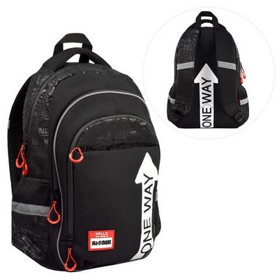 Рюкзак школьный, Феникс+, 31х44х16 см, полиэстер, аппликация из эластичной резинки, сублимационная печать, шелкография, 1 отделение (-я)