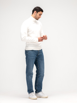 Водолазка мужская хлопковая. Белая