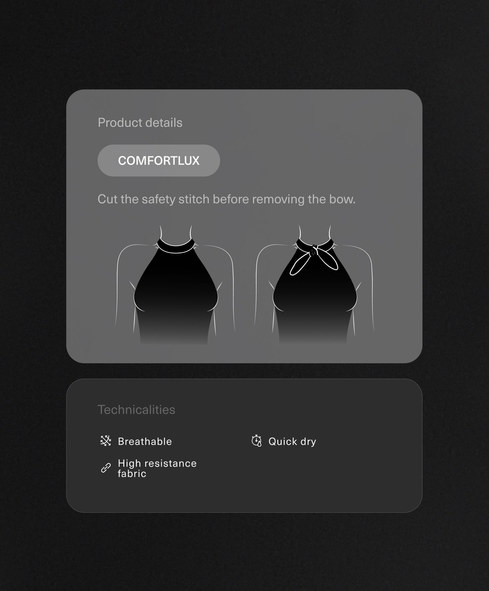 Oysho Длинный комбинезон Comfortlux с завязками, черный