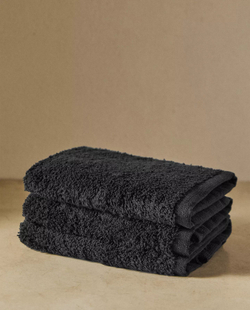 Zara Home - Набор хлопковых полотенец для рук (комплект из 3 предметов)), черный, 30х30 см