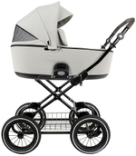 Детская коляска люлька Roan Bass Next Classic d12 2.0 1 в 1 BNC/74/1 Marzipan/Black/руч.Cappuccino