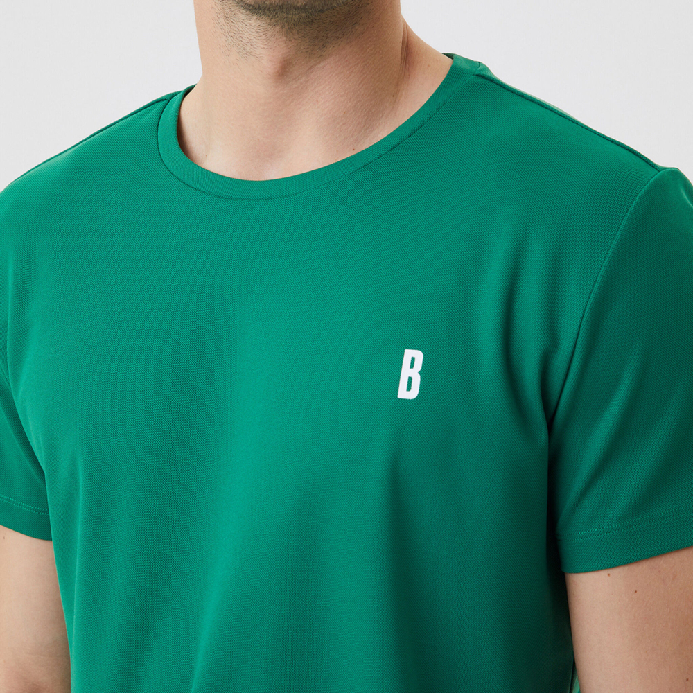 Мужское теннисное поло Björn Borg ACE Stripe T-Shirt Men - Green