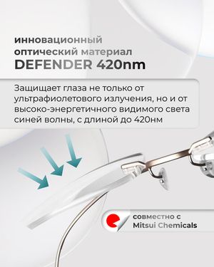 Линза Optimize Defender 420 с защитой от синего света индекс 1.6