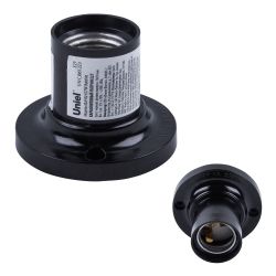 ULH-02-E27W-Bakelite Патрон настенный прямое основание. Карболитовый. Цоколь Е27. TM Uniel