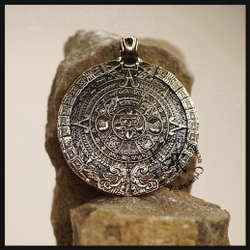 Кулон "Календарь Майя" , латунь