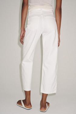 ZARA ДЖИНСЫ ZW COLLECTION ANKLE RELAXED СО СРЕДНЕЙ ПОСАДКОЙ, БЕЛЫЙ