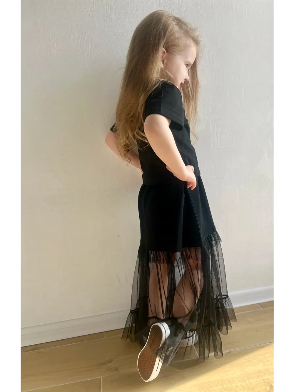 Костюм футболка с юбкой макси